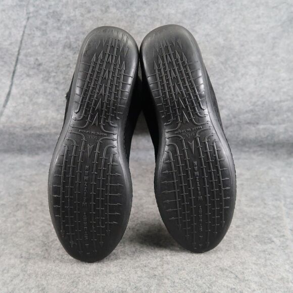 Stuart Weitzman Shoes Womens 7.5 Slouch Boot Short Leather Pull On Black Classic - Picture 9 of 16